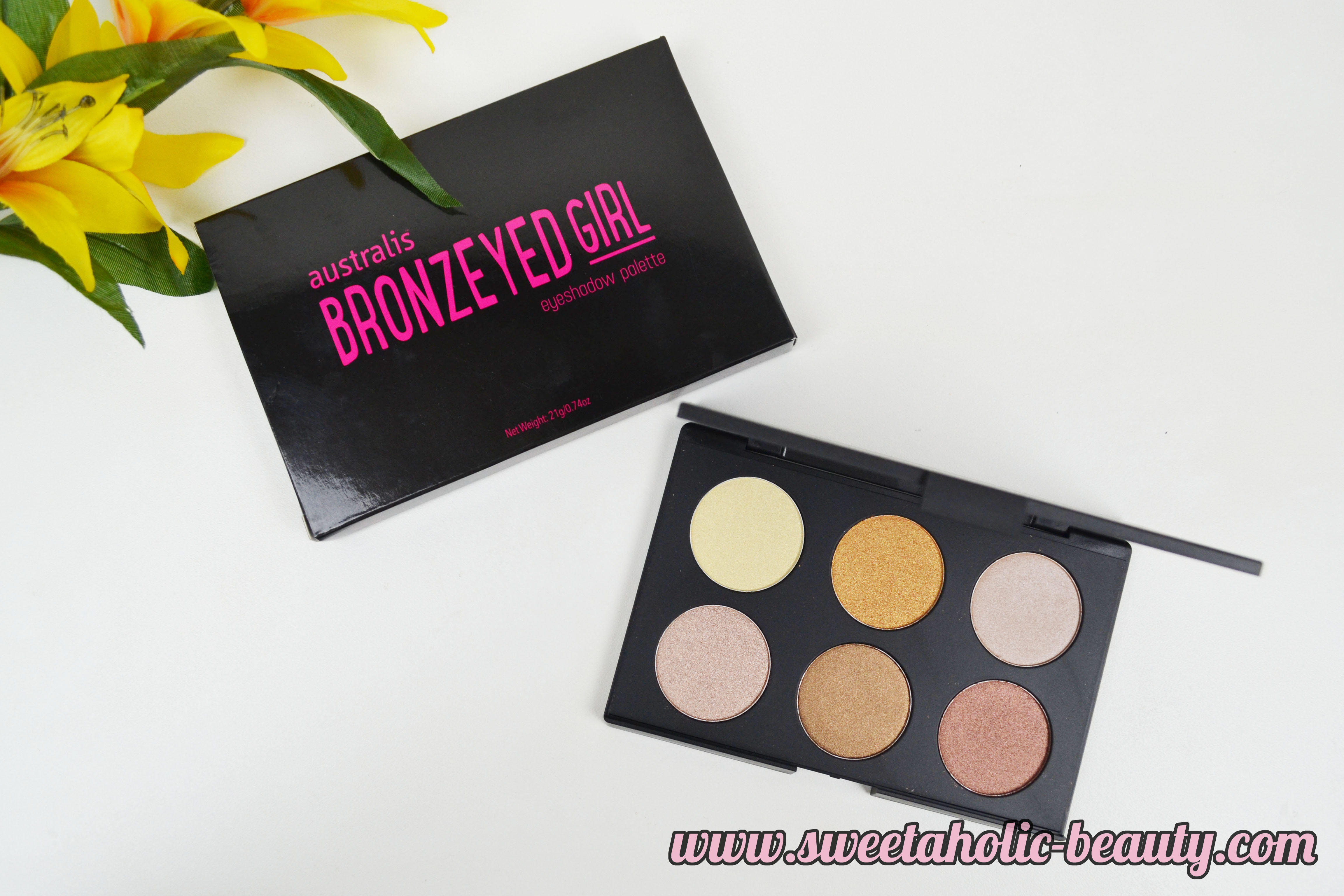 Australis Bronzeyed Girl Eyeshadow Palette Review & Swatches - Sweetaholic Beauty