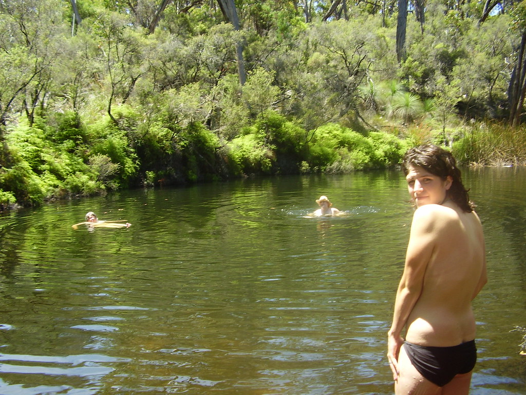 naked young men swimming hole