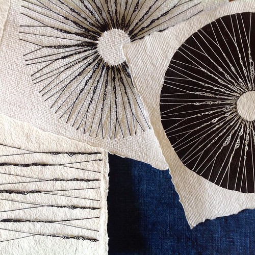 Circular Stitching on Paper by Karin Lundström