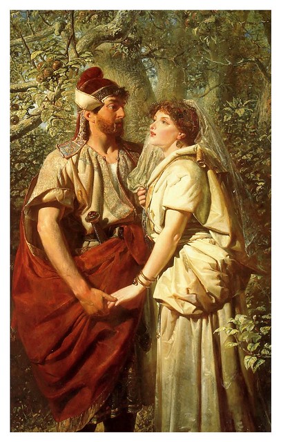 009-Troilus and Cressida in the Garden of Pandarus (1873-E. H. Corbould)-Via Victorian British Painting