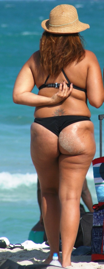 Plus Size Mature Bikini Latina Woman 3 -- Copyright  2O -3732