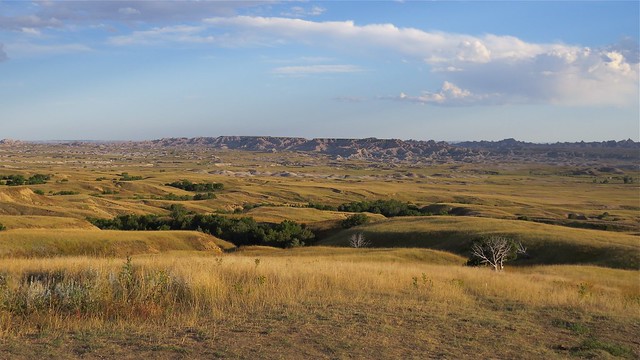 Landscape in The Badlands National Park in South Dakota 03