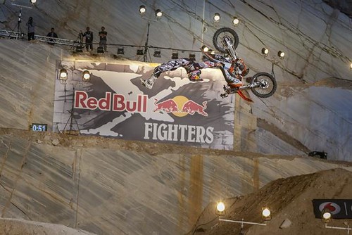 Levis Sherwoof of Newzealand performs during Finals of the second stop of the Red Bull X-Fighters World Tour at the Dionyssos Marble Quarry in Athens, Greece on June 12, 2015. // Flo Hagena / Red Bull Content Pool // P-20150613-00062 // Usage for editoria