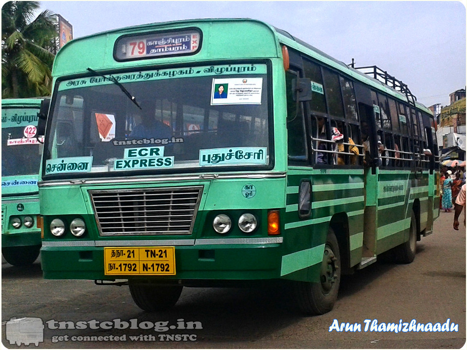 TN-21N-1792  of Orikkai Depot Route Chennai - Pondy ECR Express