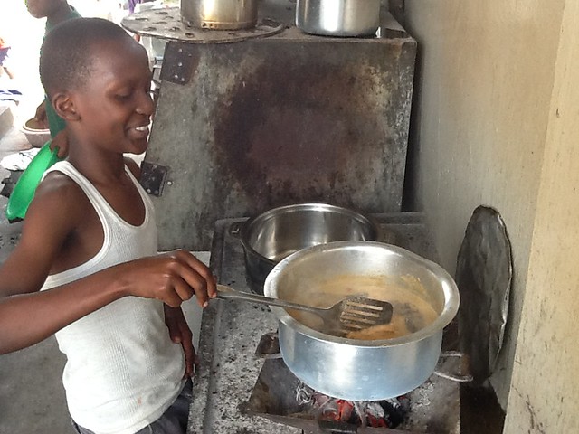 Ali cooking fish soup