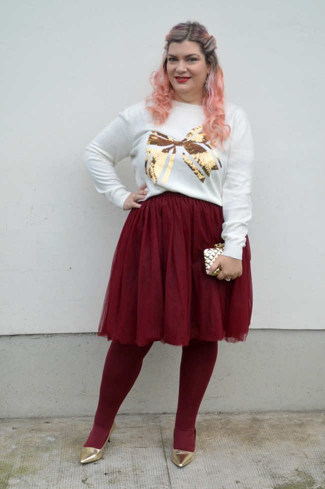 Outfit plus size festivo, gonna tulle, bodypositeamit (3)