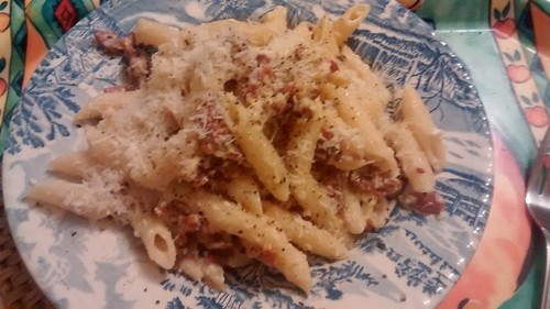 pasta and bacon Feb 17