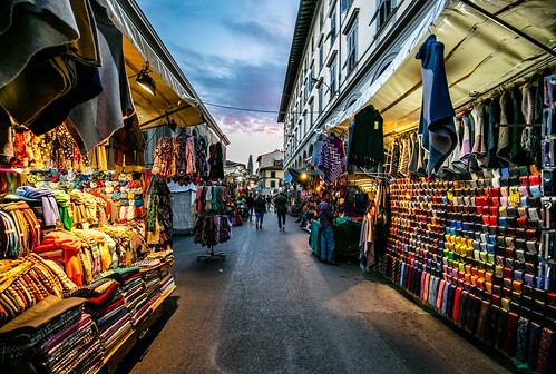 Colorful market in Florence
