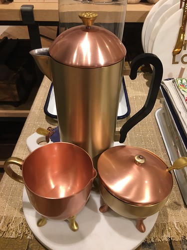 copper coffee pot set