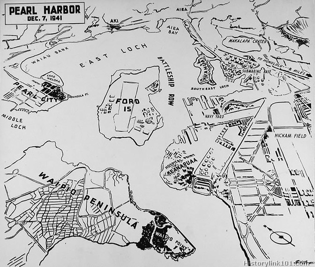 Pearl Harbor Map December 7 1941