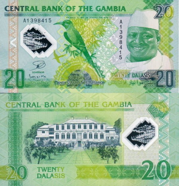 20 Dalasis Gambia 2015, polymer