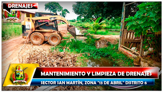 Limpieza drenaje en Sector San Martín, Zona 