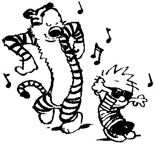 Image result for calvin and hobbes dancing