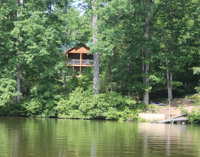 One of the 12 cabins at the park at Bear Creek Lake State Park, Virginia 