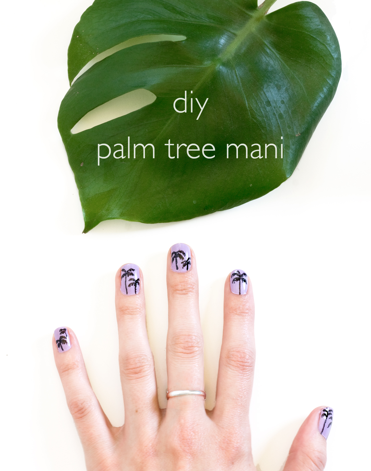 DIY Palm Tree Mani - Perfect for Summer! Click through for the full tutorial!