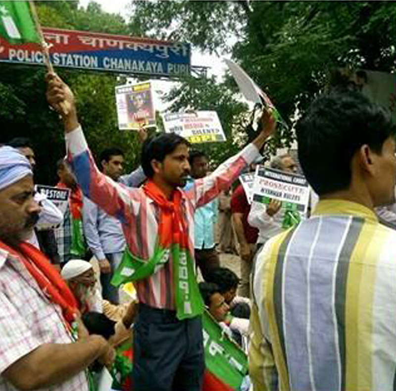 sdpi_protest_against_Myanmer_in_delhi