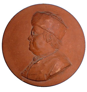 Benjamin Franklin terra cotta medal
