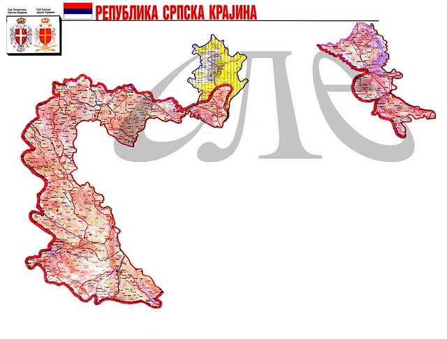 karta rsk Karta RSK | Karta republike Srpske Krajine | aleksandarnikocev  karta rsk