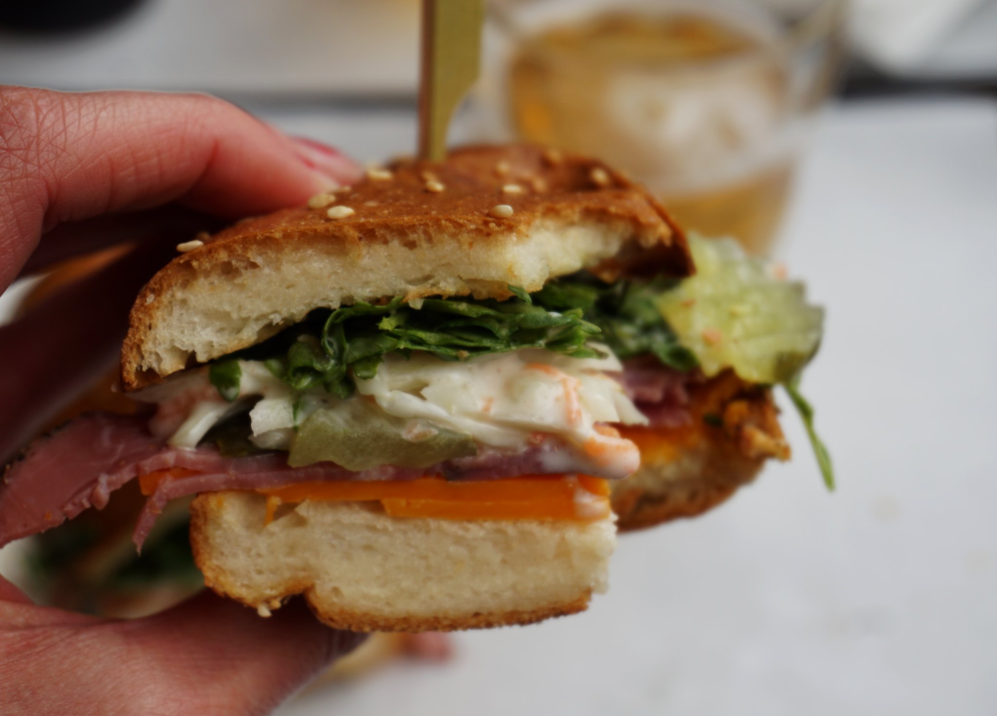 Gluten free sandwich from Bears and Raccoon in Paris, France