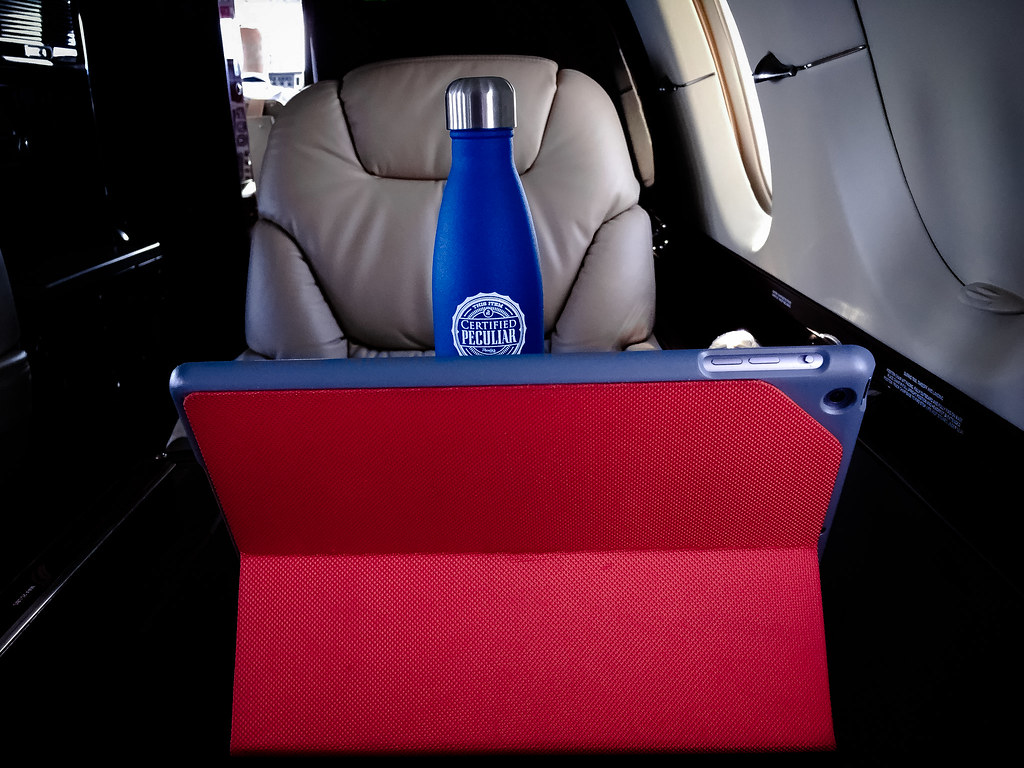 Bottle iPad-ing on the Plane