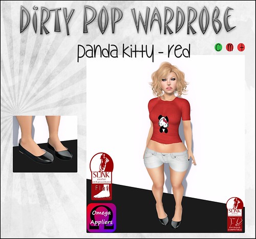 Dirty Pop Wardrobe - Panda Kitty - Red