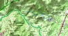 Carte de la rive gauche de la vallée basse de l'Osu avec le parcours du 10 juin 2016