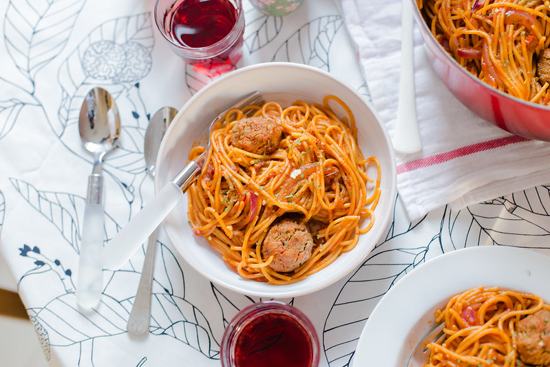 Spaghetti with Meatless Balls