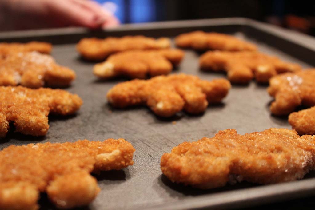 Disgusting Food Facts #3: Chicken nuggets are made of tendons, muscles fibers and the bones.