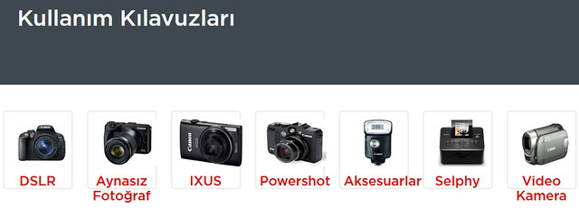  Canon dijital fotoğraf makinaları ve ekipmanları için Türkçe kullanım kılavuzu - Resmi sayfası