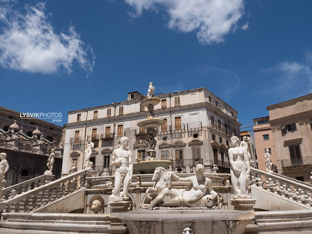 The Pretoria Fountain or the Square of Shame in Palermo