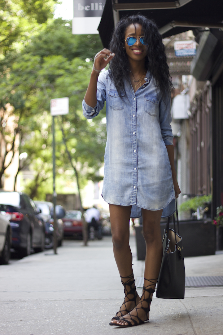 Blue Downtown Denim Dress – Chic by Ally B
