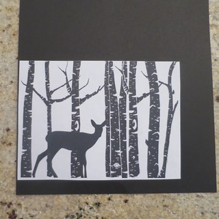 Iron Craft '15 Challenge #11 - Deer and Birch Papercut