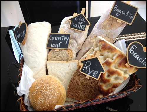 Choice of breads at Lucky 13