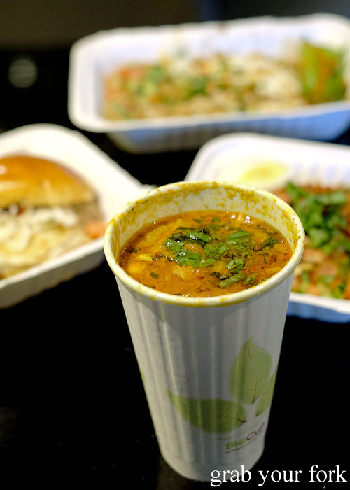 One spoon chicken laksa from Yang's Malaysian Food Truck in Sydney