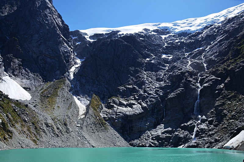 Glacier and lake, Bosque Encantado, Quelat, Chile