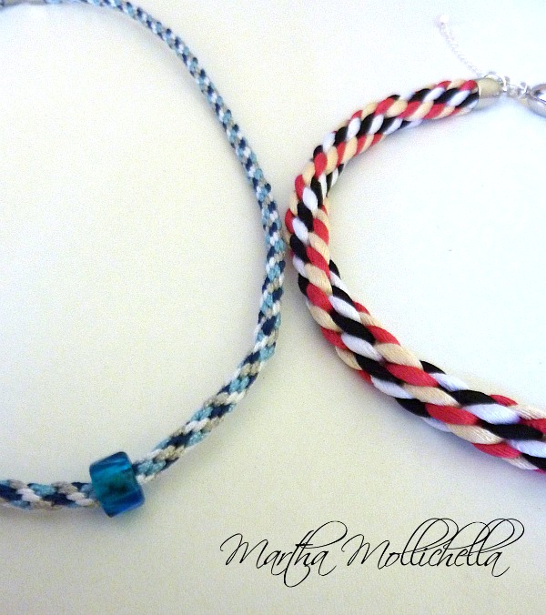 Kumihimo braided and beaded jewelry by Martha Mollichella
