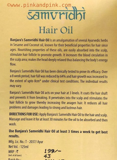 Banjaras Samvridhi hair oil review 2