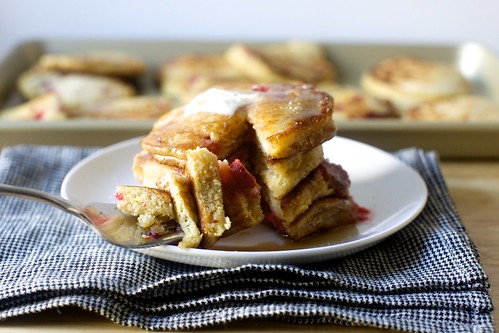 strawberry cornmeal griddle cakes