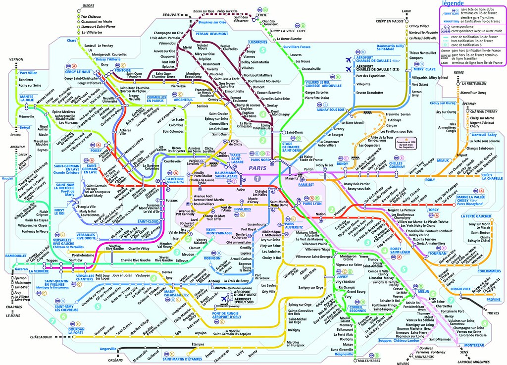 Map of the trains of Paris and suburban | has to know the Su… | Flickr