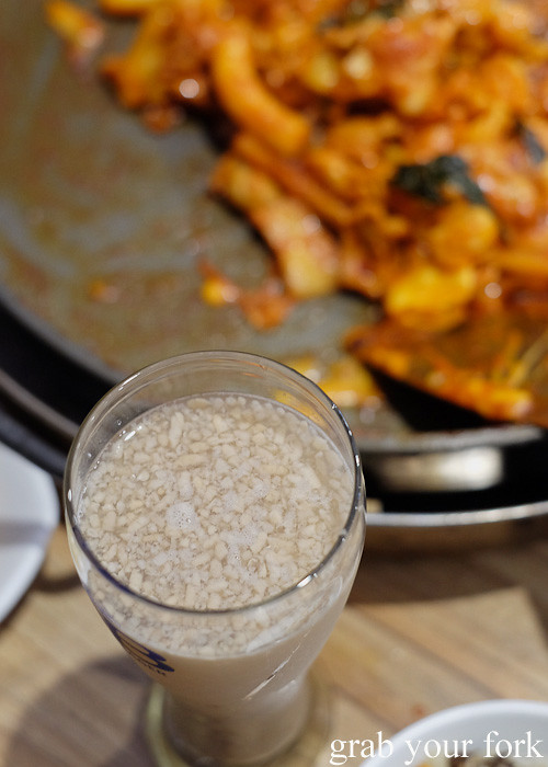 Sikhye rice punch at PR Korean Restaurant, Lidcombe