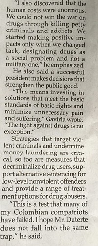 Cesar Gaviria article on drug problem