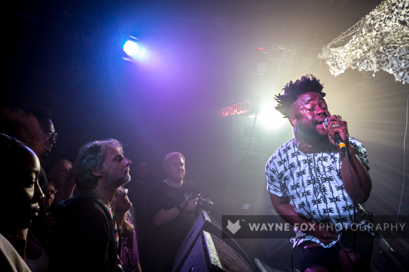 Young Fathers play at The Hare and Hounds in Birmingham, 03 June 2015.