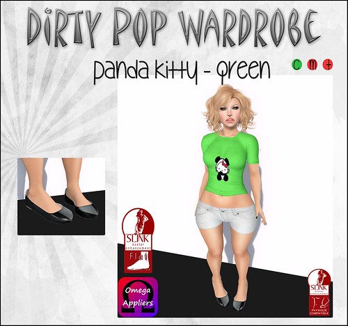 Dirty Pop Wardrobe - Panda Kitty - Green