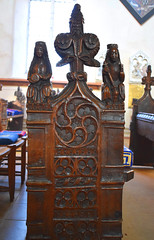 bench end: St Catherine and St Margaret (15th Century)