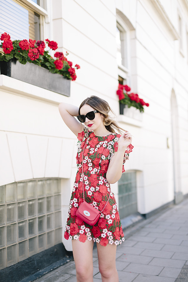Red Floral Topshop Dress What Olivia Did