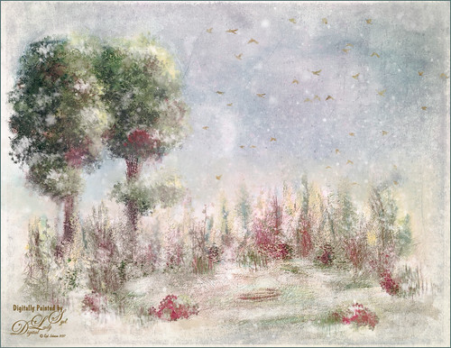 Digitally painted image of the Last Snow before Spring