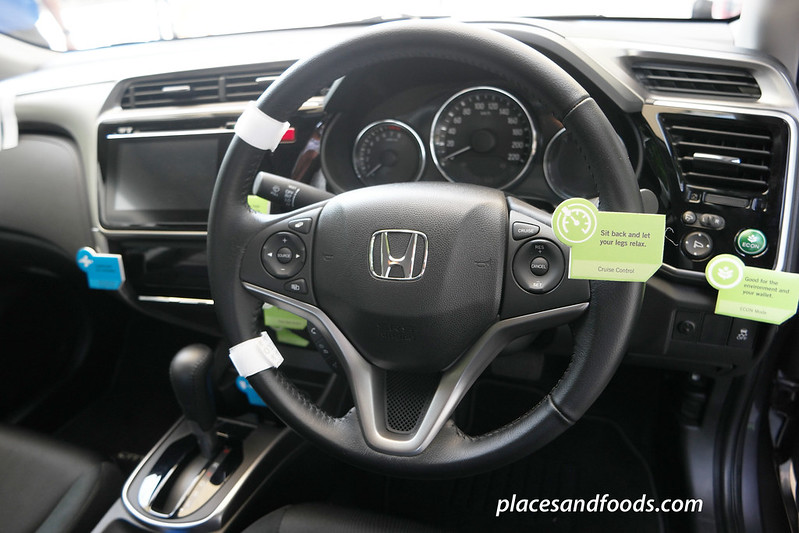 honda city interior steering wheel and dashboard