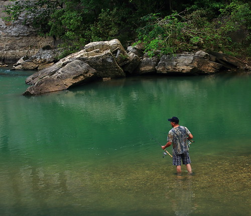 Fishing the Buffalo River at Steel Creek Campground Nort