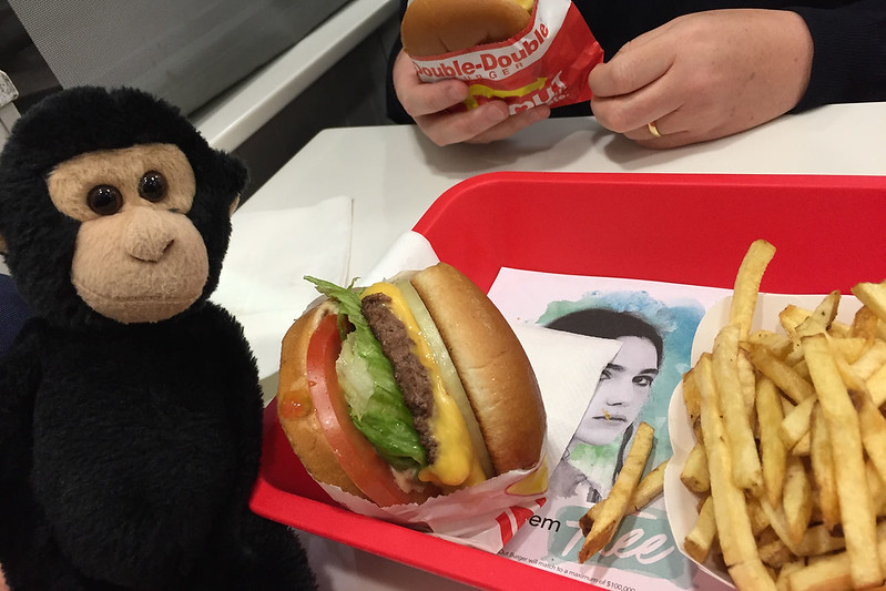 Monkey at In-N-Out Burger