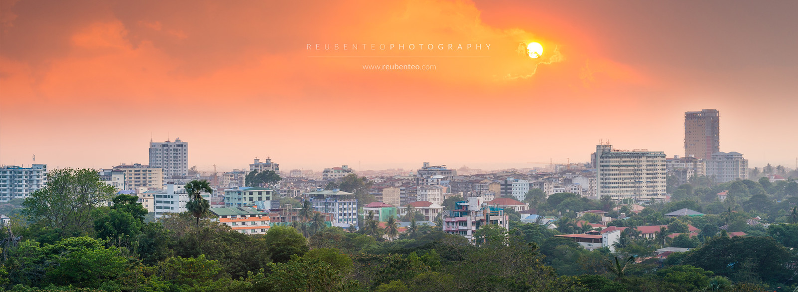 Yangon City at Sunset